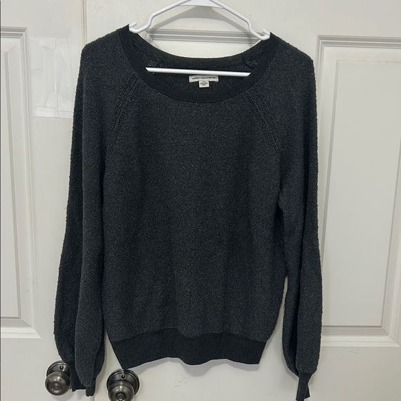 American Eagle sweater size large dark gray cotton blend long sleeve - Picture 1 of 6